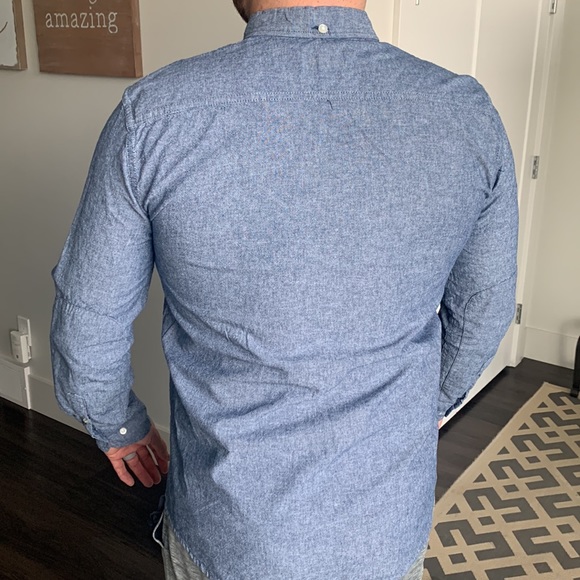 Mens Chambray Button Down Shirt - Picture 2 of 5